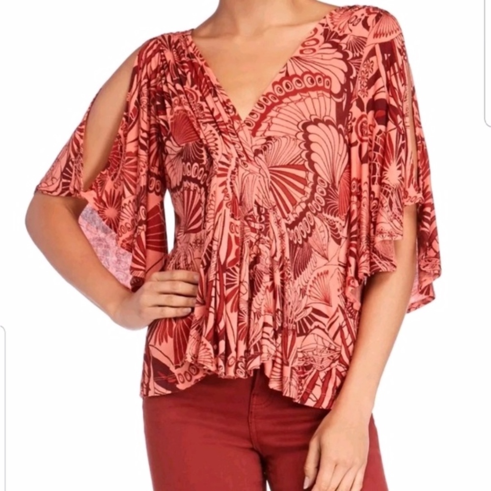 Free People Coral Combo Top